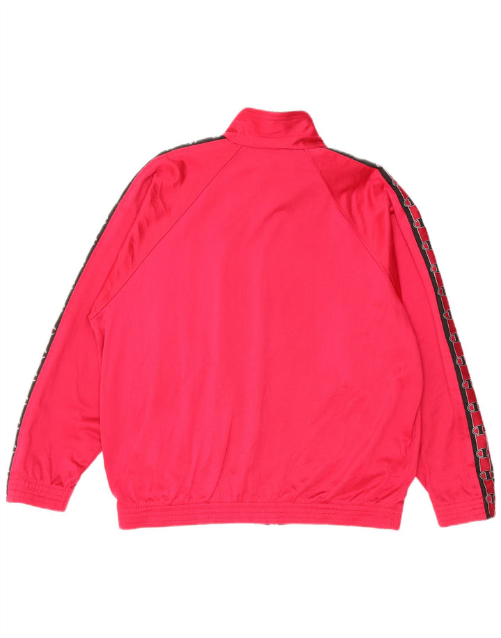 CHAMPION Womens Oversized Tracksuit Top Jacket UK 16 Large Pink