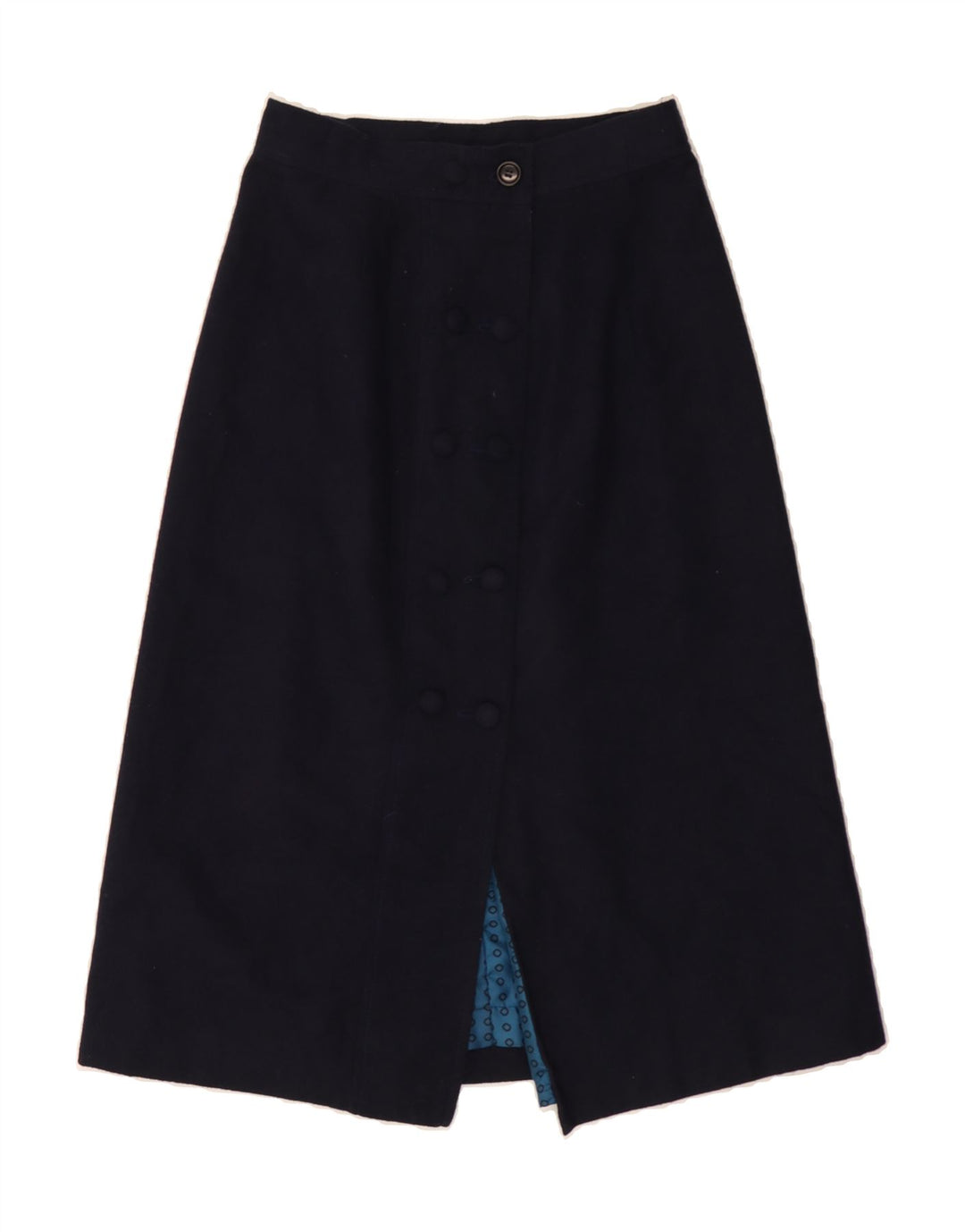VINTAGE Womens A-Line Skirt W28 Medium Navy Blue Vintage Vintage and Second-Hand Vintage from Messina Hembry 