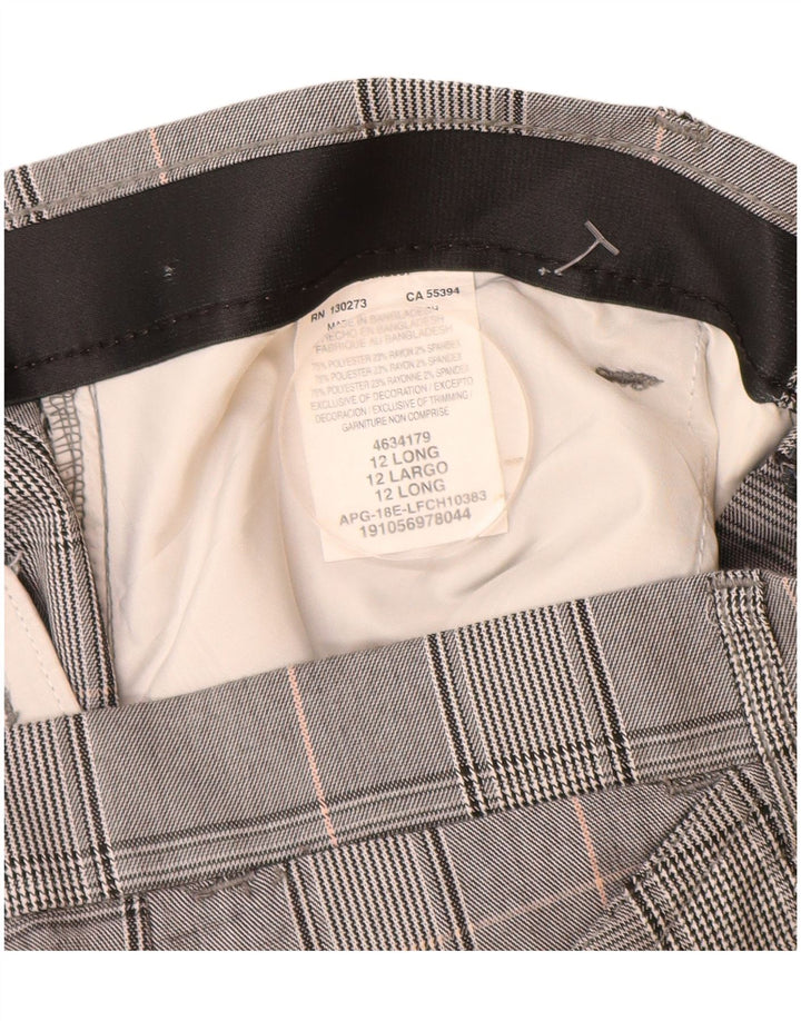 Lee Womens Mid Rise Casual Trousers US 12 Large W32 L32 Grey Polyester
