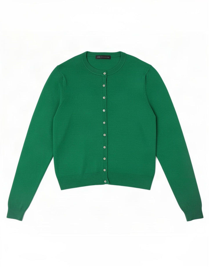 Marks & Spencer Womens Cardigan Sweater UK 14 Large Green Viscose