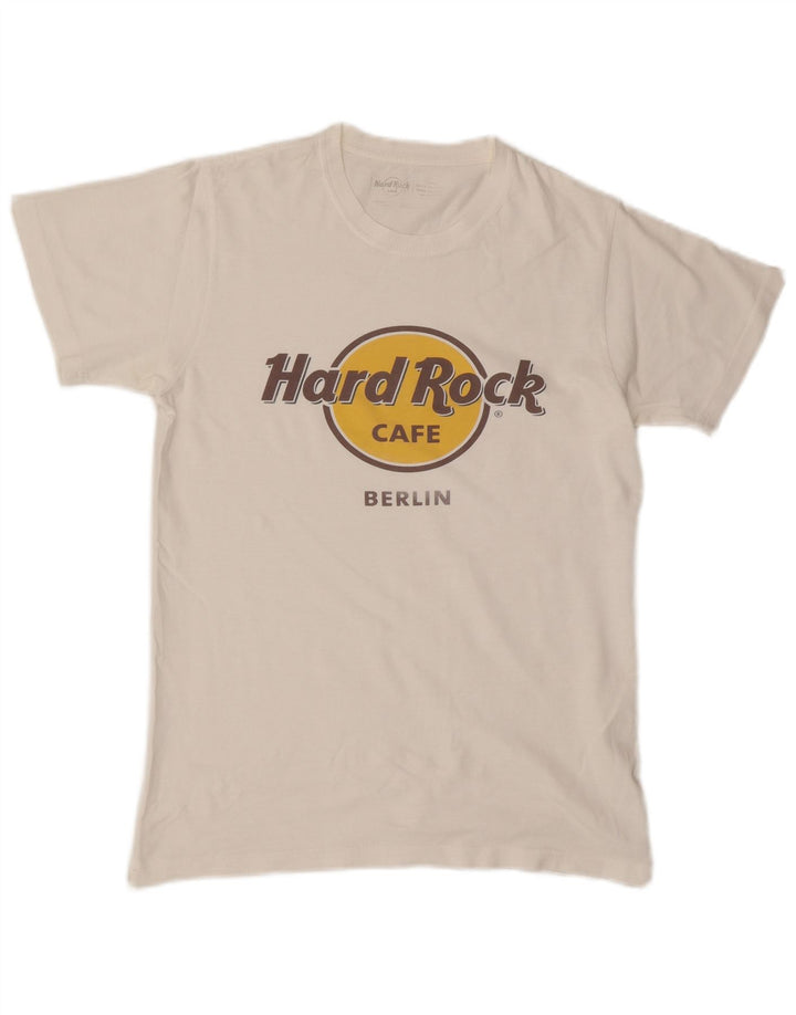Hard Rock Cafe Mens Berlin Graphic T-Shirt Top Small White