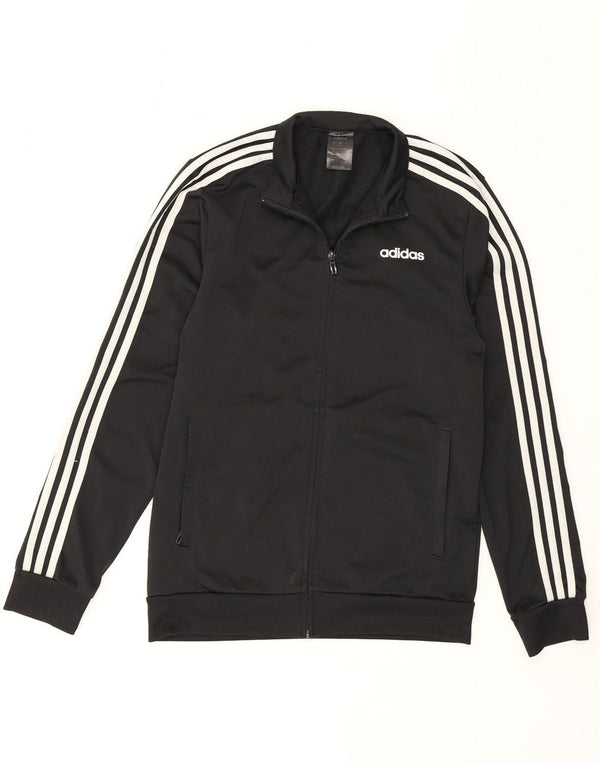 Adidas Mens Tracksuit Top Jacket Small Black Polyester