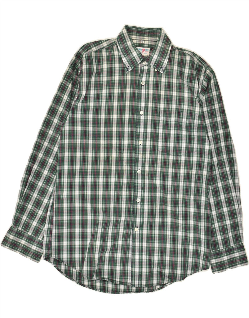 BALLOON Mens Shirt Size 15 1/2 39 Medium Green Check Vintage Balloon and Second-Hand Balloon from Messina Hembry 