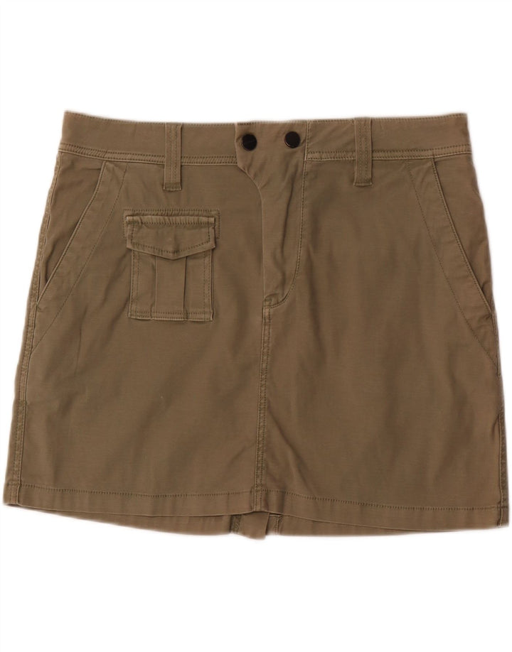Replay Womens Cargo Skirt Large W34 Khaki Cotton