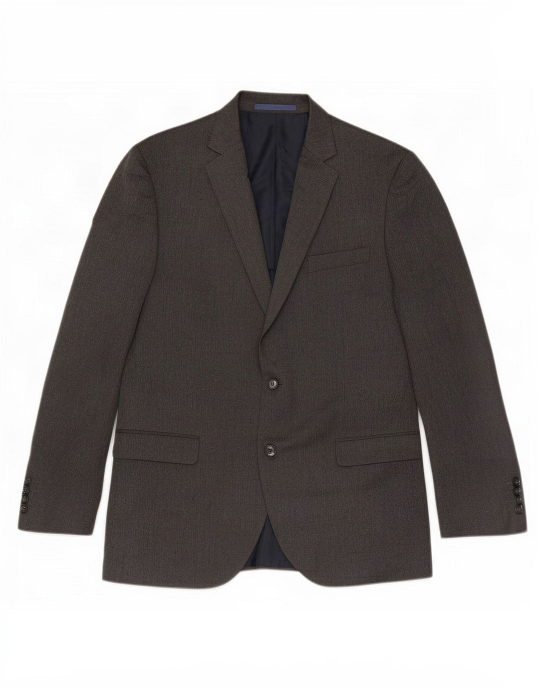 Marks & Spencer Mens 2 Button Blazer Jacket UK 42 Large Grey Polyester