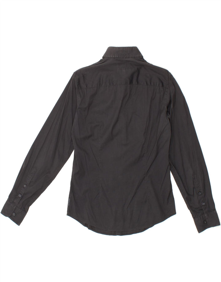 ARMANI JEANS Mens Shirt XS Navy Blue Cotton Vintage Armani Jeans and Second-Hand Armani Jeans from Messina Hembry 