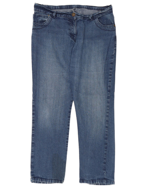 Marks & Spencer Mens Straight Jeans UK 16 Large W34 L27 Blue Cotton