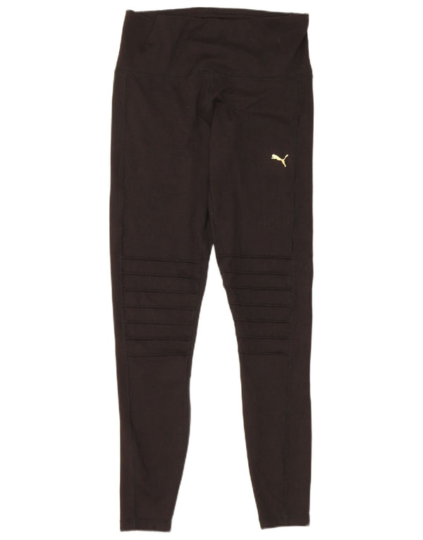 Puma Womens Leggings UK 12 Medium Black Polyester