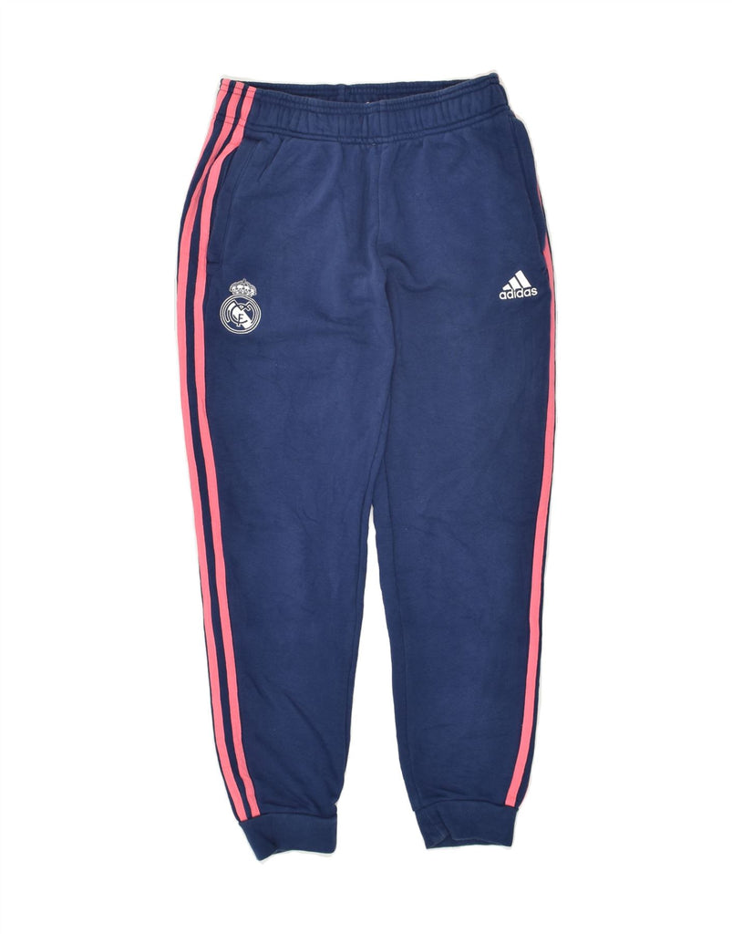 ADIDAS Boys Tracksuit Trousers Joggers 11-12 Years Navy Blue Cotton | Vintage Adidas | Thrift | Second-Hand Adidas | Used Clothing | Messina Hembry 