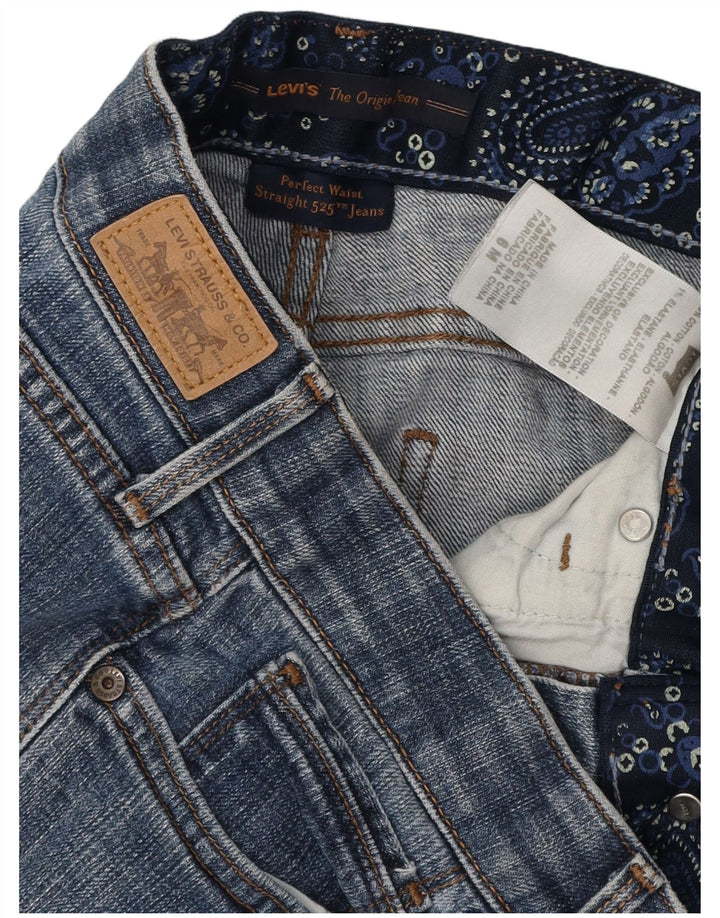 LEVI'S Womens 525 Straight Jeans US 6 Medium W28 L31 Blue Cotton
