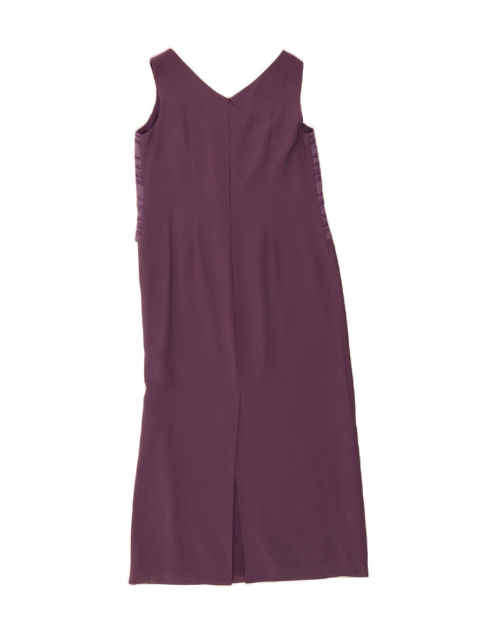 MICHAEL H Womens Sleeveless Maxi Dress UK 14 Medium Purple Striped Vintage Michael H and Second-Hand Michael H from Messina Hembry 