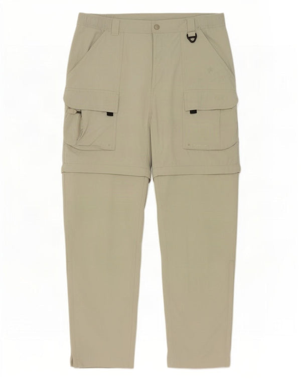 Columbia Mens Hiking Cargo Trousers Medium W32 L32 Khaki Polyester