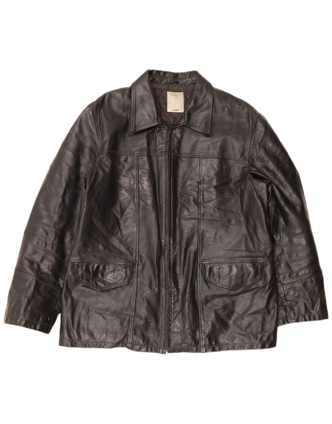 Conbipel Mens Leather Jacket IT 56 2XL Black