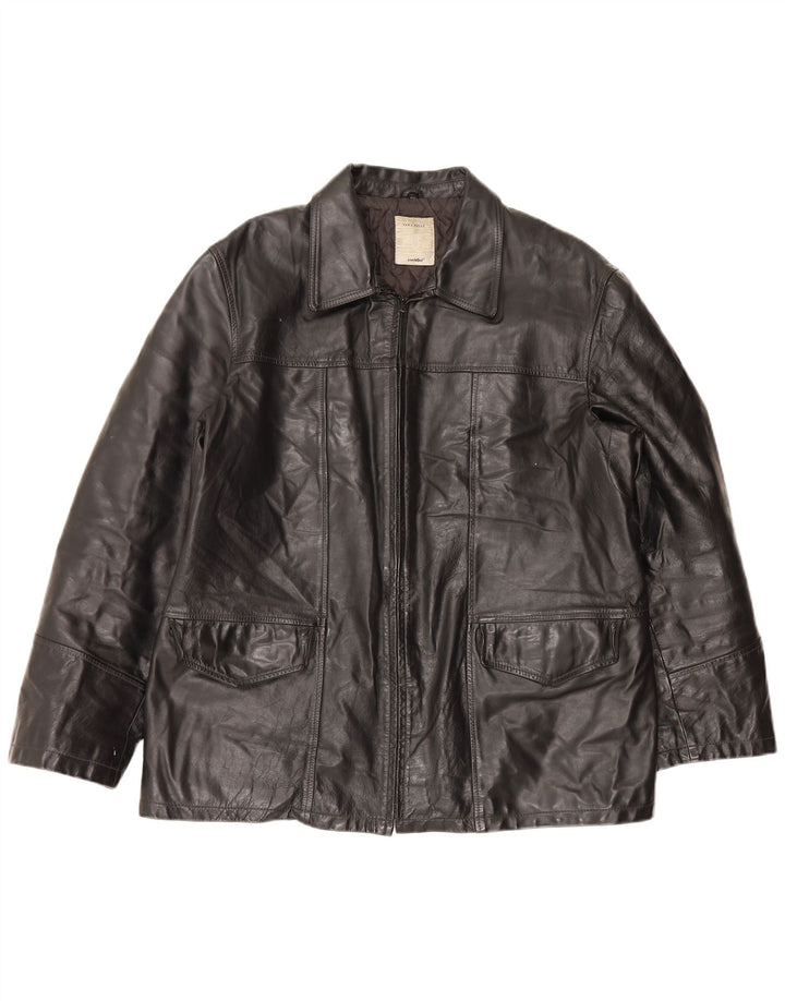 Conbipel Mens Leather Jacket IT 56 2XL Black