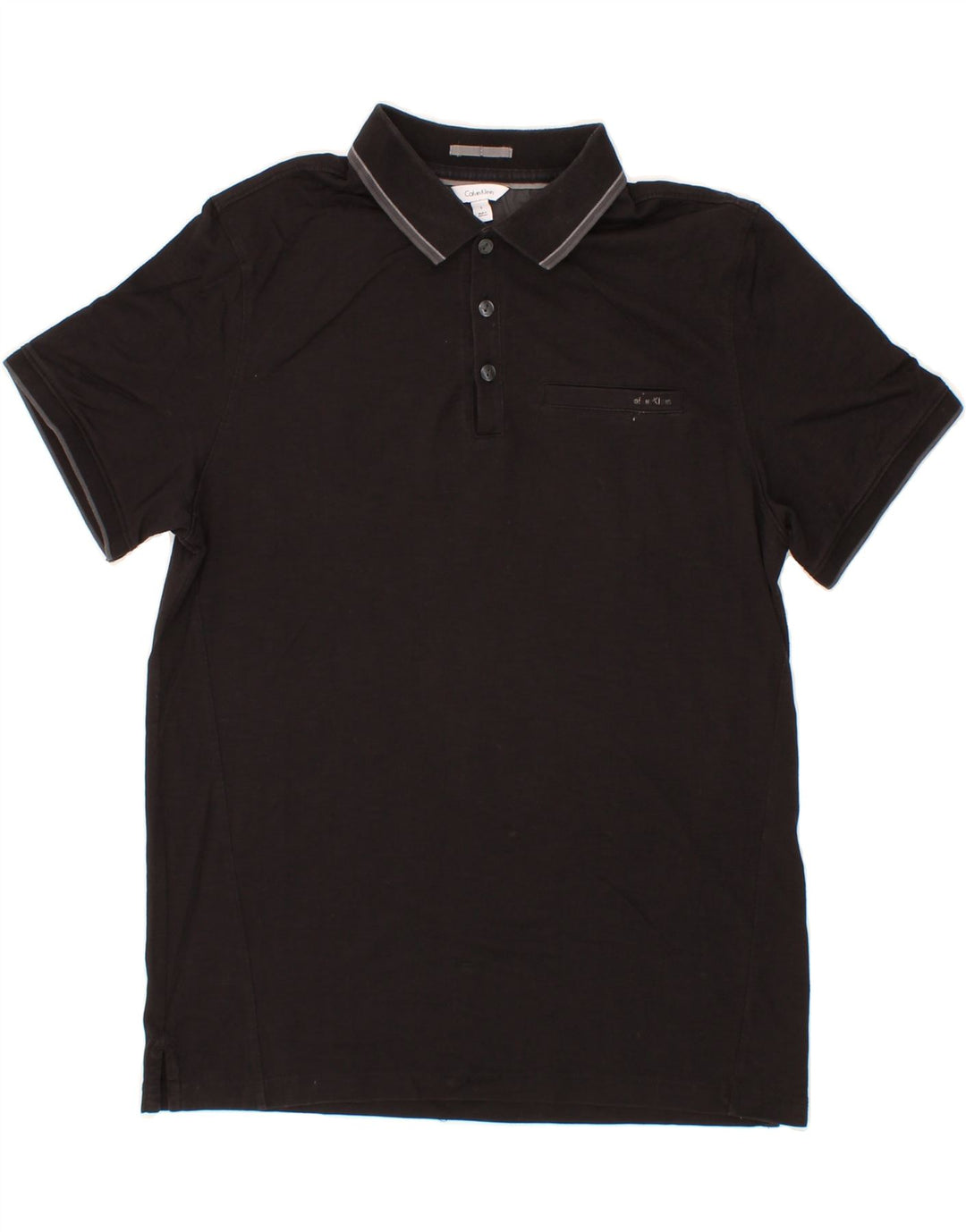 CALVIN KLEIN Mens Polo Shirt Small Black Cotton Vintage Calvin Klein and Second-Hand Calvin Klein from Messina Hembry 