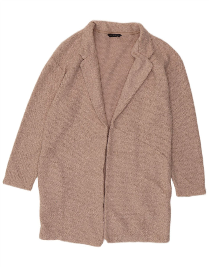 MARKS & SPENCER Womens Open Overcoat UK 12 Medium  Pink Polyester