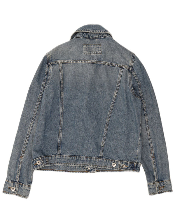 Marks & Spencer Womens Denim Jacket UK 10 Small Blue Cotton