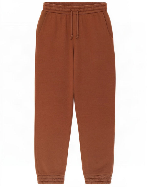 Zara Womens Tracksuit Trousers Joggers UK 8 Small Brown Cotton