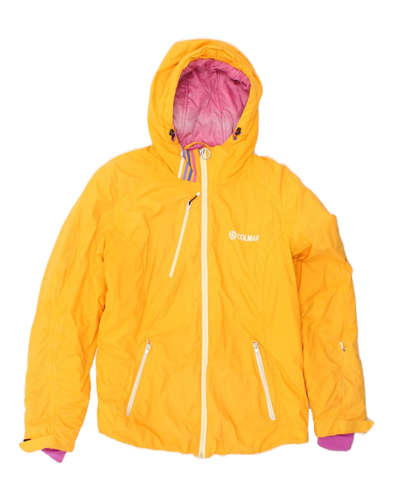 COLMAR Mens Hooded Padded Jacket IT 50 Large Yellow Polyester Vintage Colmar and Second-Hand Colmar from Messina Hembry 