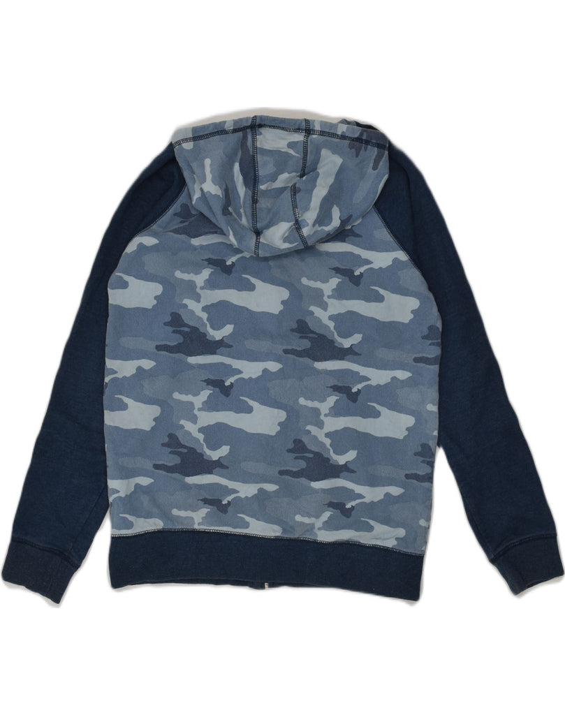 HURLEY Boys Graphic Zip Hoodie Sweater 14-15 Years XL Blue Camouflage | Vintage Hurley | Thrift | Second-Hand Hurley | Used Clothing | Messina Hembry 