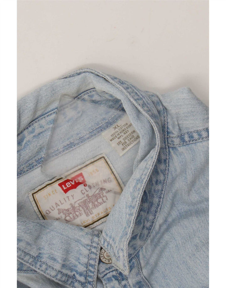 Levi's Mens Denim Shirt XL Blue Cotton