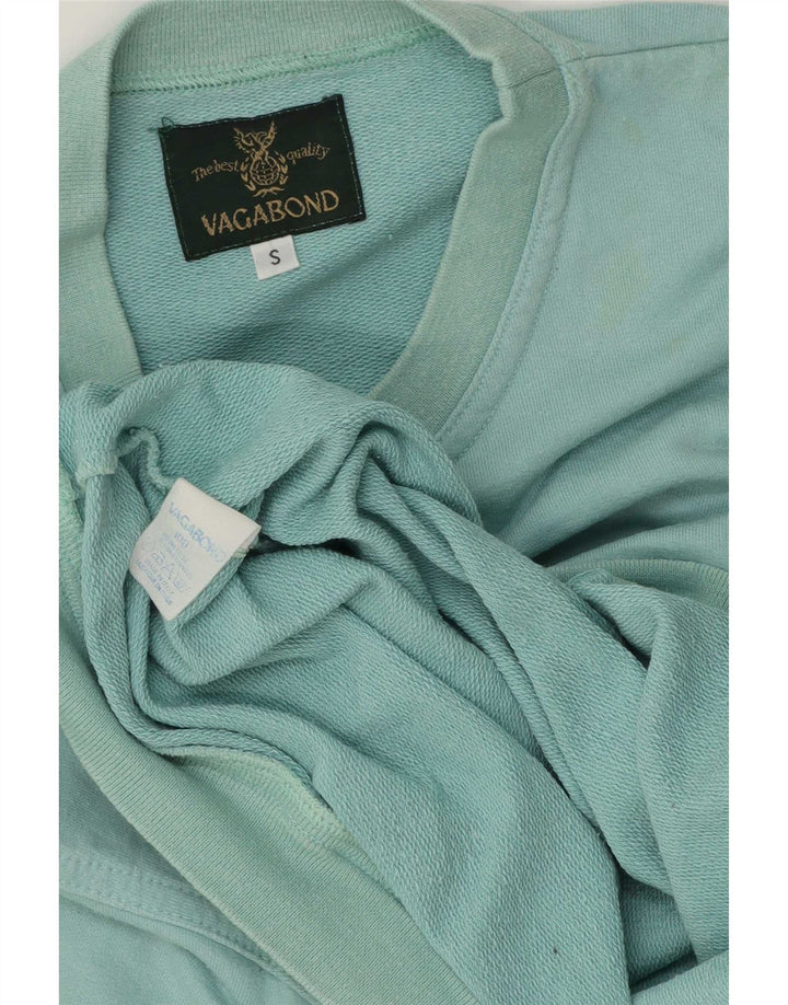 Vagabond Womens Graphic Oversized Sweatshirt Jumper UK 10 Small Turquoise