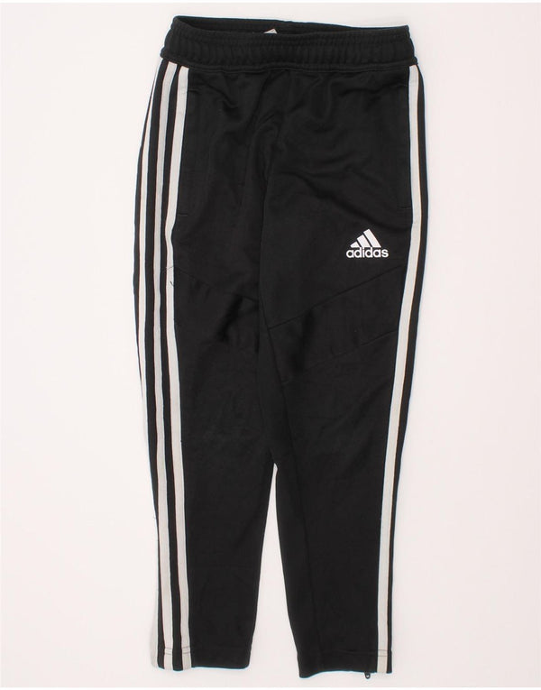 ADIDAS Girls Climalite Tracksuit Trousers 5-6 Years Black Polyester