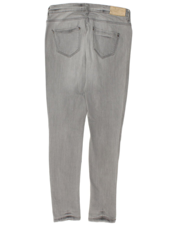 ZARA Womens Distressed Skinny Jeans EU 38 Small W28 L30 Grey Cotton