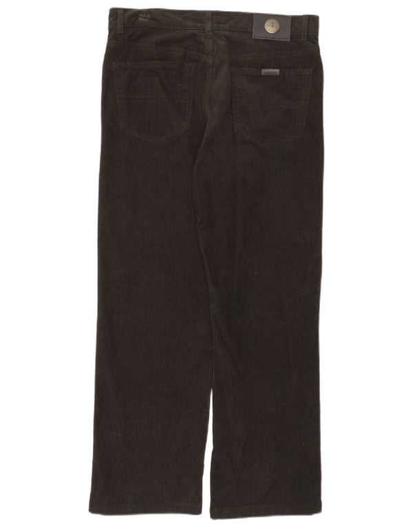 Trussardi Womens Straight Casual Trousers W33 L28 Brown Cotton