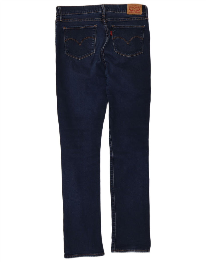Levi's Womens 314 Shaping Straight Jeans W31 L32 Blue Cotton