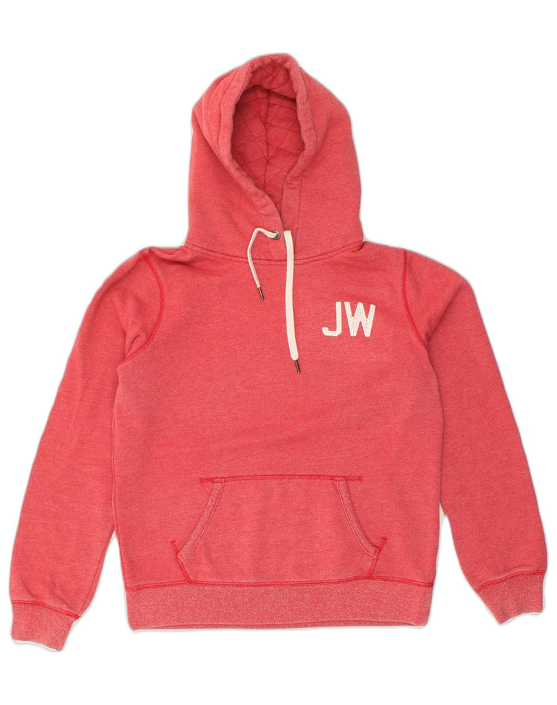 JACK WILLS Womens Graphic Hoodie Jumper UK 14 Large  Red Cotton | Vintage Jack Wills | Thrift | Second-Hand Jack Wills | Used Clothing | Messina Hembry 