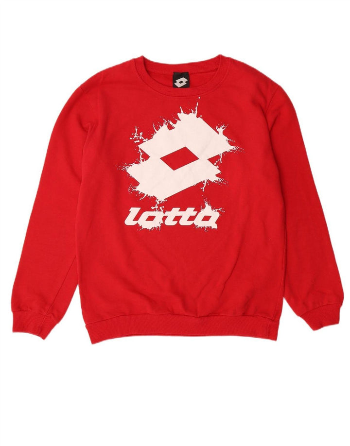 LOTTO Mens Graphic Sweatshirt Jumper Large Red Cotton