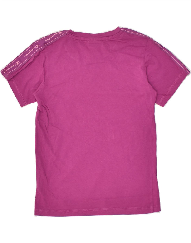 CHAMPION Girls Graphic T-Shirt Top 9-10 Years Medium Purple Cotton | Vintage Champion | Thrift | Second-Hand Champion | Used Clothing | Messina Hembry 