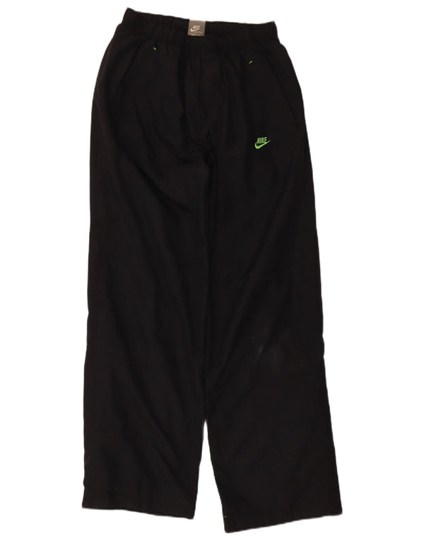 Nike Girls Graphic Tracksuit Trousers 12-13 Years Large Black Polyester