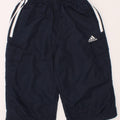 ADIDAS Boys Sport Shorts 7-8 Years Navy Blue Colourblock Polyester Vintage Adidas and Second-Hand Adidas from Messina Hembry 