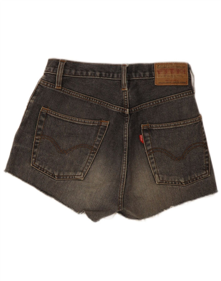 Dallas Womens Denim Shorts W29 Medium Grey Cotton