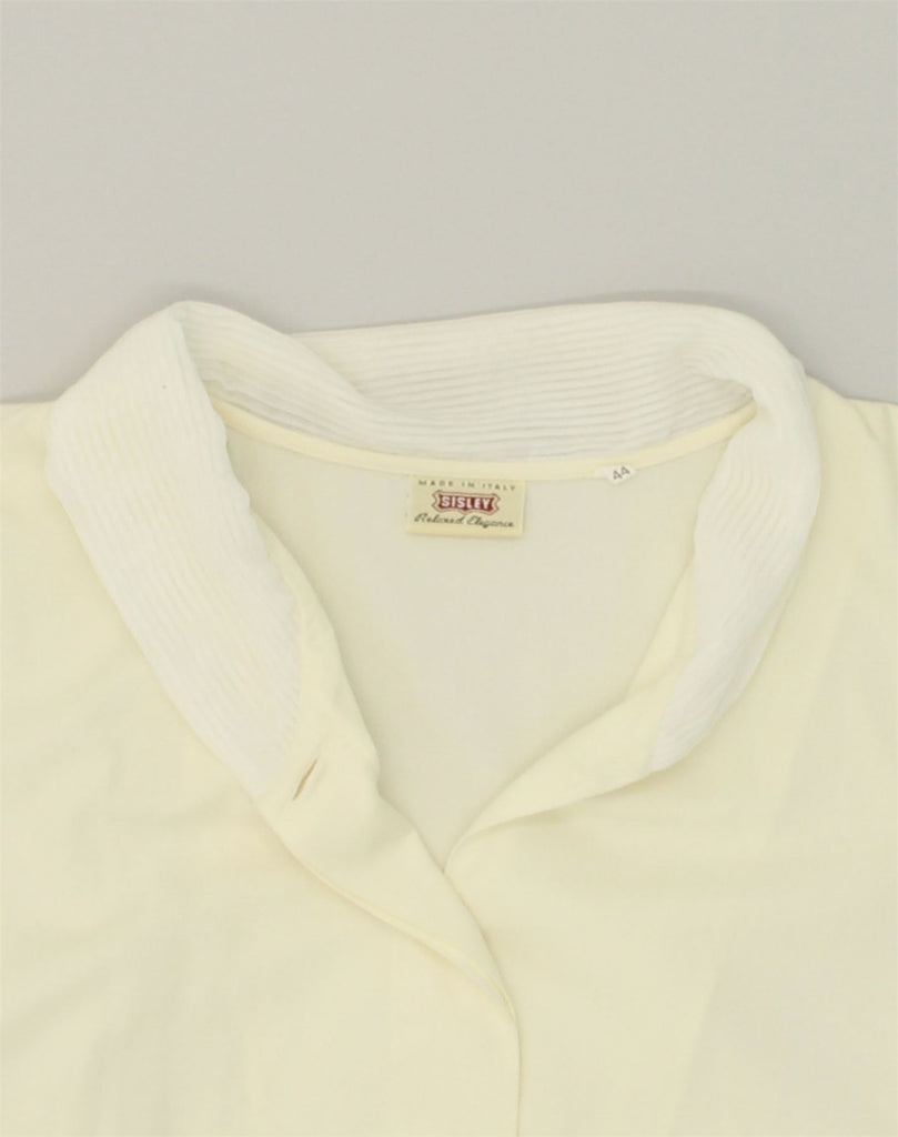 SISLEY Womens Shirt Blouse IT 44 Medium White Cotton | Vintage Sisley | Thrift | Second-Hand Sisley | Used Clothing | Messina Hembry 