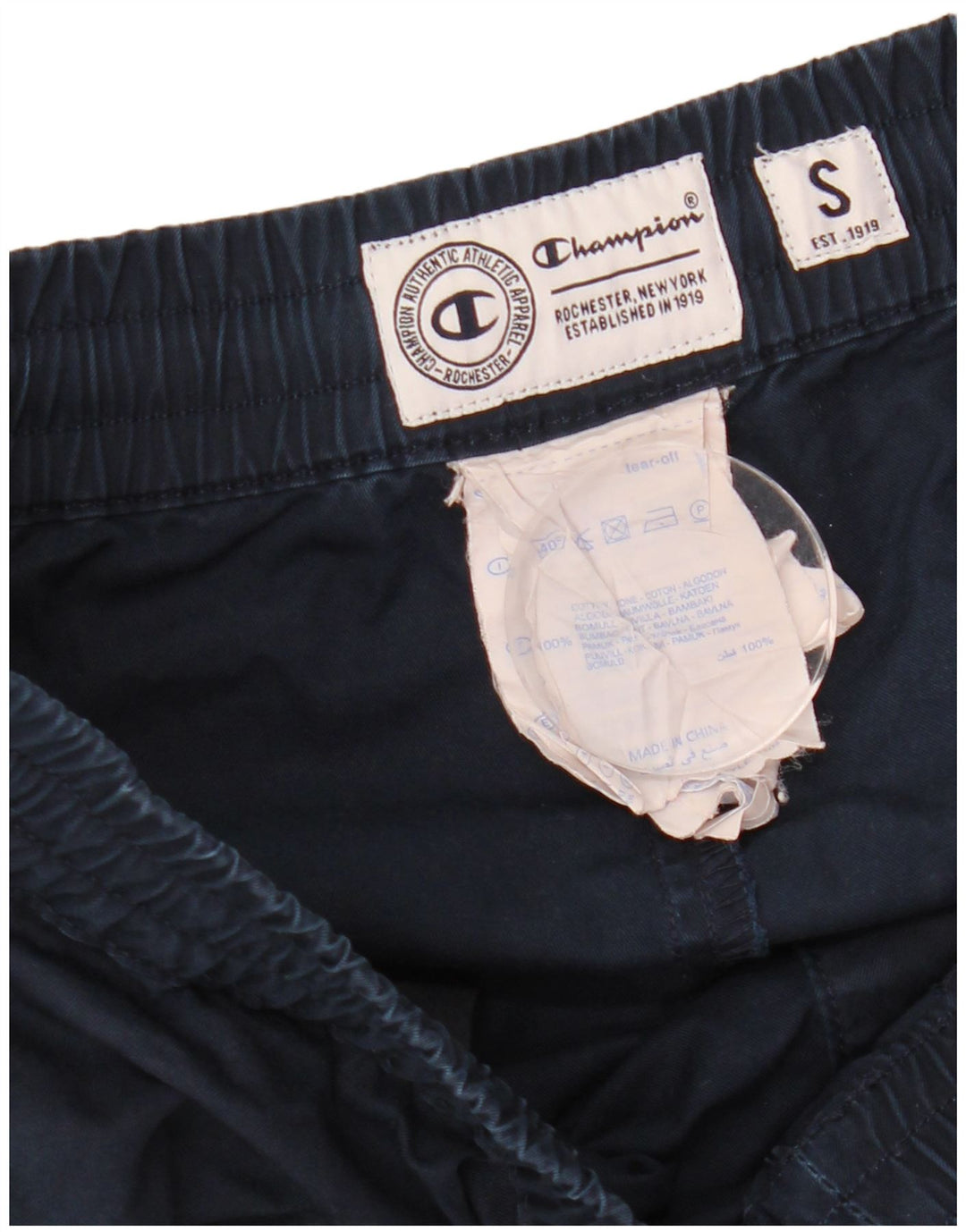 Champion Mens Tracksuit Trousers Joggers Small  Navy Blue Cotton