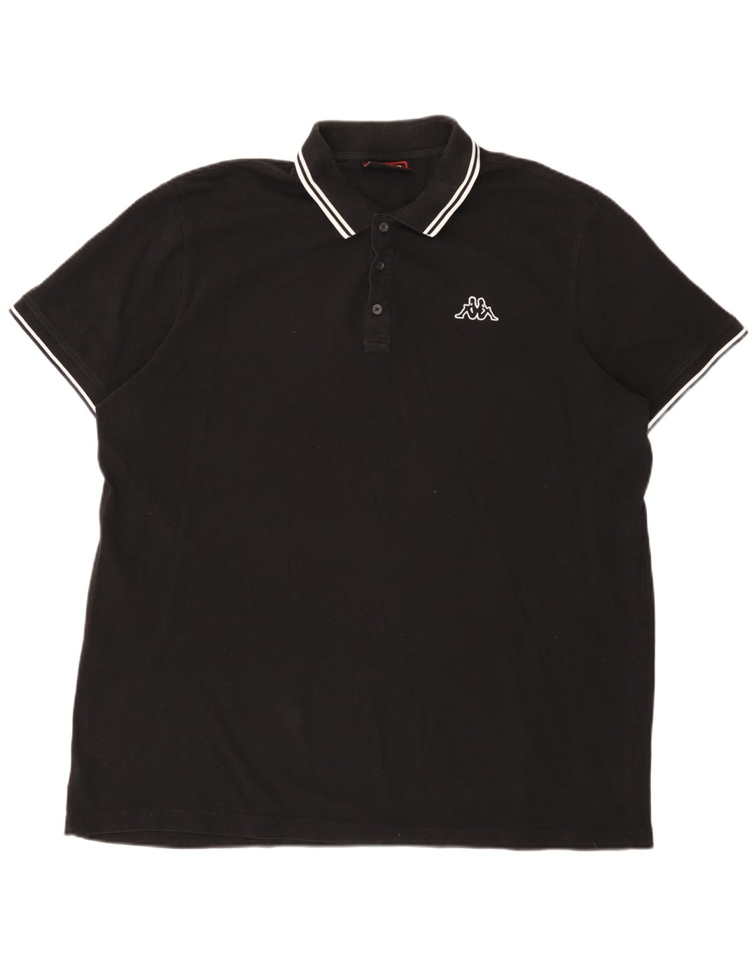 Kappa Mens Polo Shirt 3XL Black Cotton