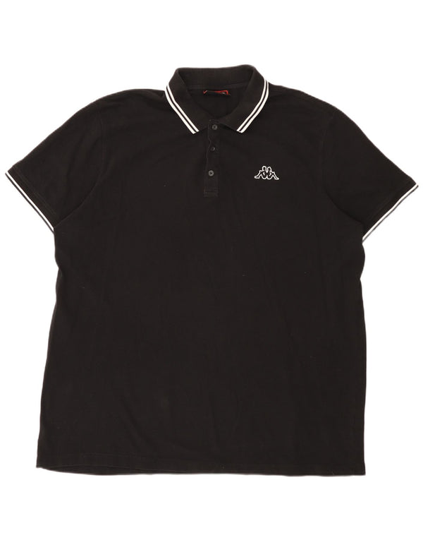 Kappa Mens Polo Shirt 3XL Black Cotton