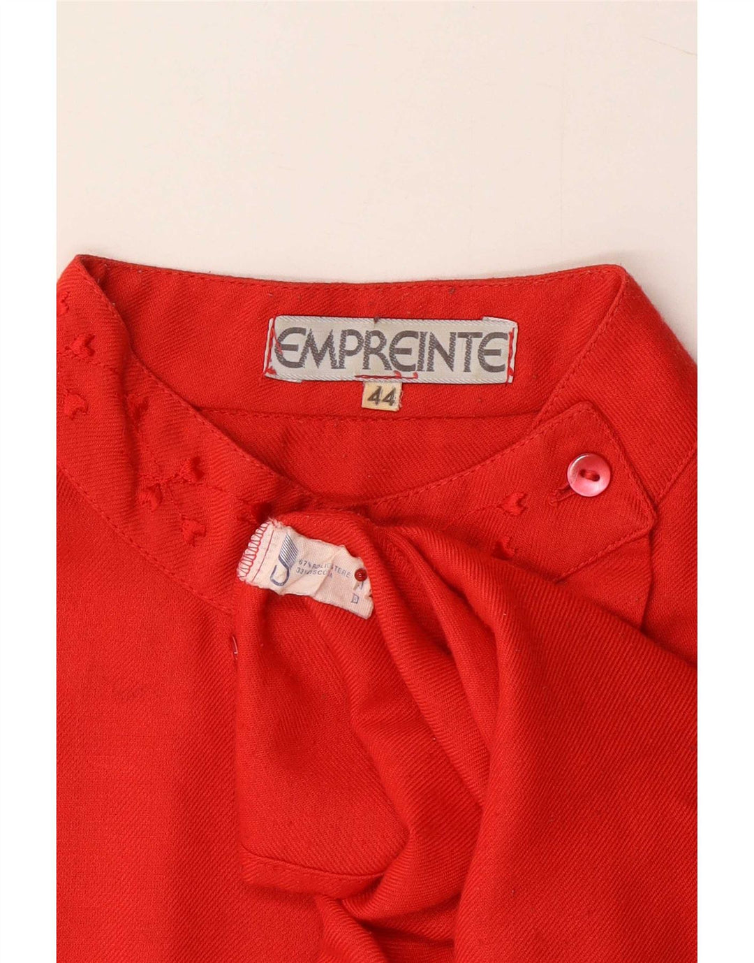 Vintage Womens Shirt Blouse IT 44 Medium Red Polyester