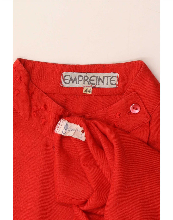 Vintage Womens Shirt Blouse IT 44 Medium Red Polyester