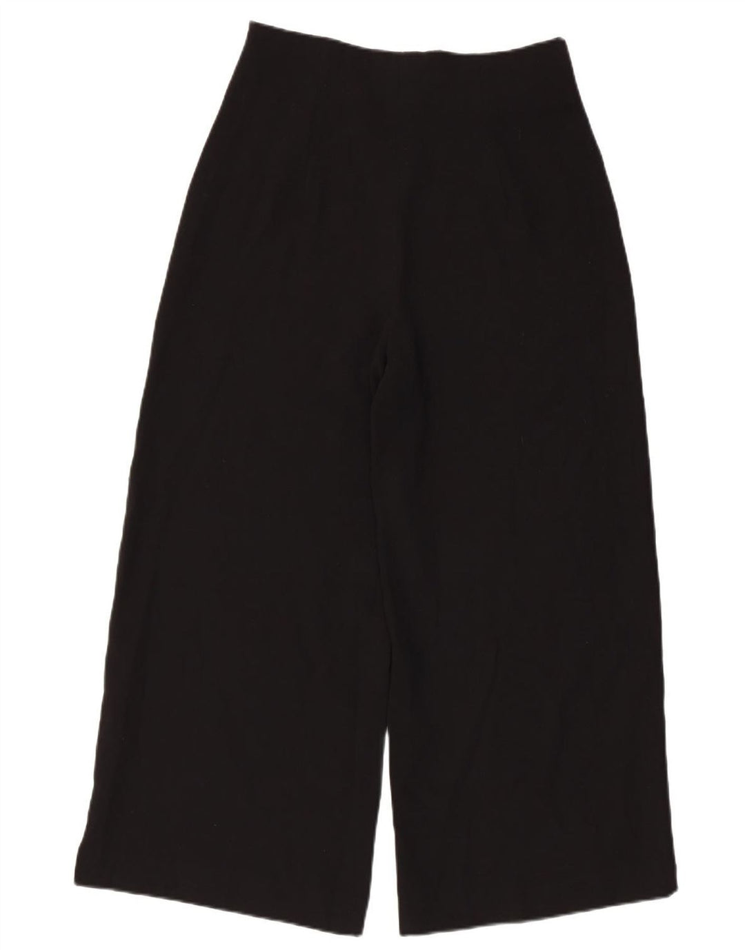 Zara Womens Wide Leg Cropped Trousers Medium W30 L24 Black Polyester