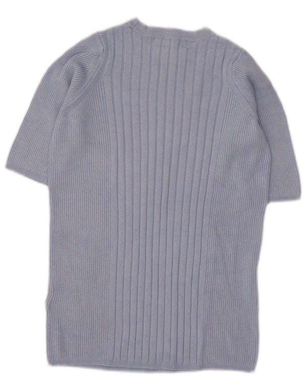 Marks & Spencer Womens Crew Neck Jumper Sweater UK 8 Small Blue