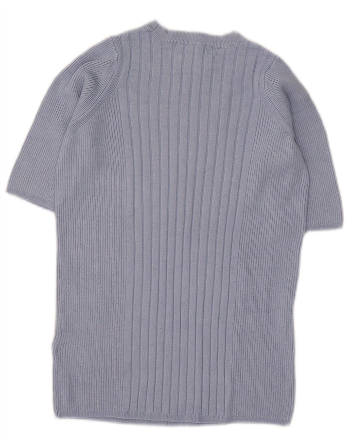 Marks & Spencer Womens Crew Neck Jumper Sweater UK 8 Small Blue