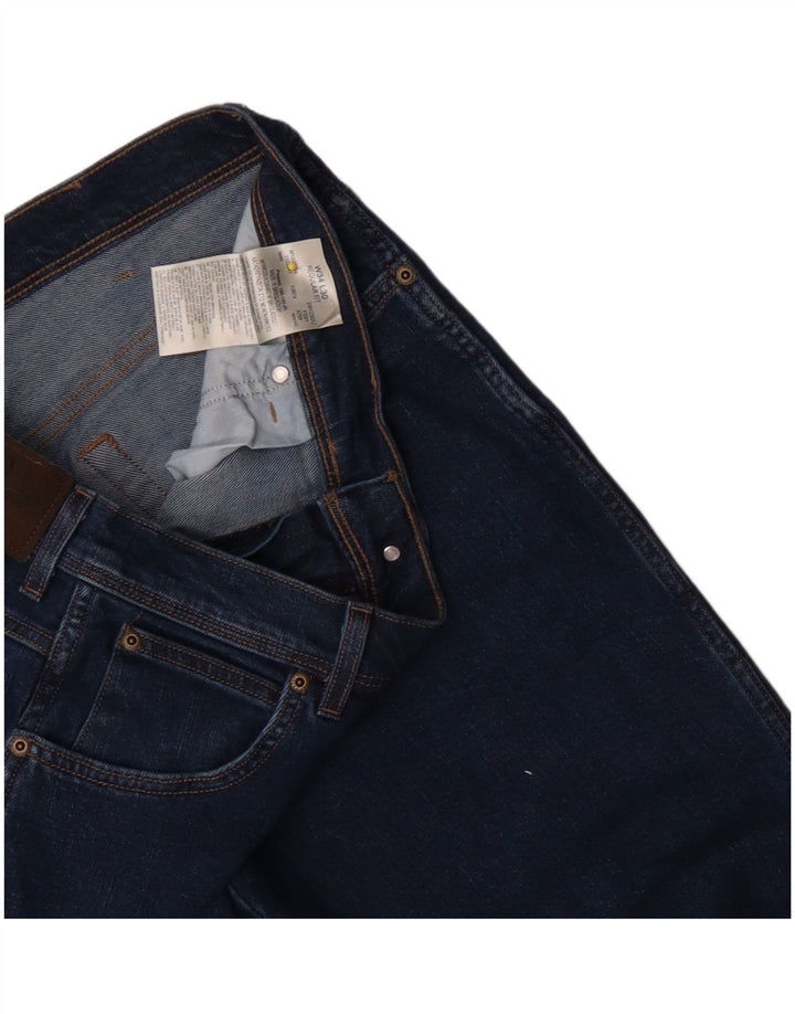 Wrangler Mens Regular Fit Straight Jeans W34 L30 Blue Cotton