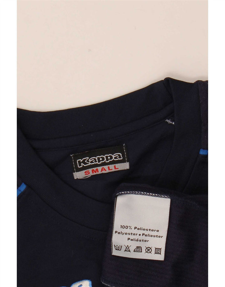 Kappa Mens Graphic T-Shirt Top Small Navy Blue Polyester