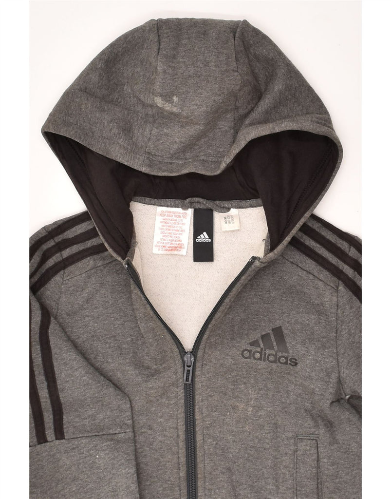 ADIDAS Boys Zip Hoodie Sweater 4-5 Years Grey | Vintage Adidas | Thrift | Second-Hand Adidas | Used Clothing | Messina Hembry 