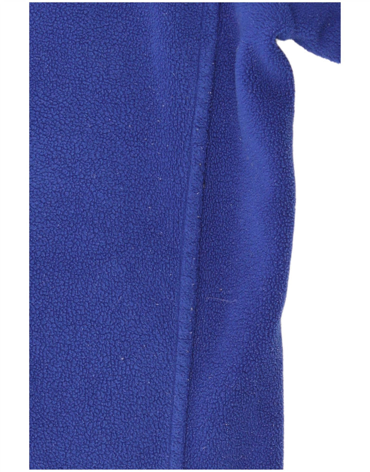 Calvin Klein Womens Graphic Fleece Jacket UK 10 Small Blue Colourblock