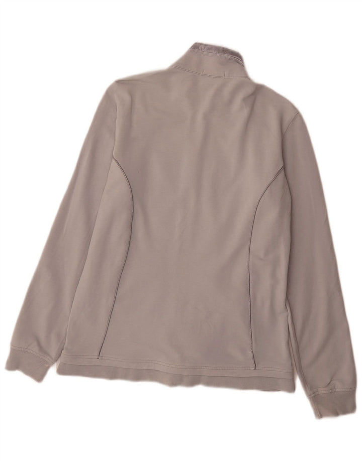 Champion Womens Easy Fit Tracksuit Top Jacket UK 14 Medium Grey Cotton